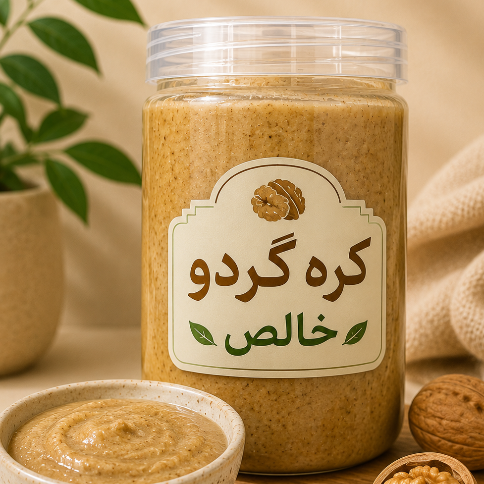 کره گردو خالص بدون افزودنی مناسب صبحانه و میان وعده ( تولید تازه و روزانه )