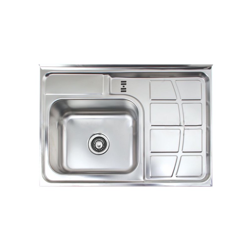 سینک استیل روکار 60*80 مدل SA43 نگین الماس
