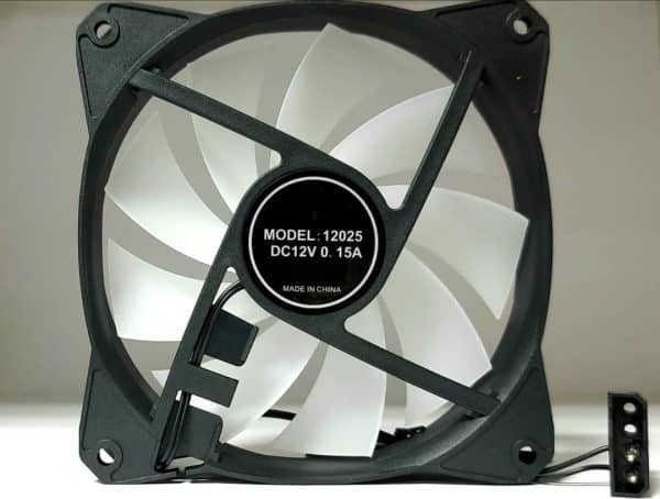 فن خنک کننده کیس چراغ دار RGB سایز 12*12 سانت مدل 12025