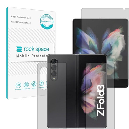 گلس تمام صفحه فول و پشت گوشی سامسونگ Galaxy Z Fold3 برند راک اسپیس مدل هیدروژلی مات