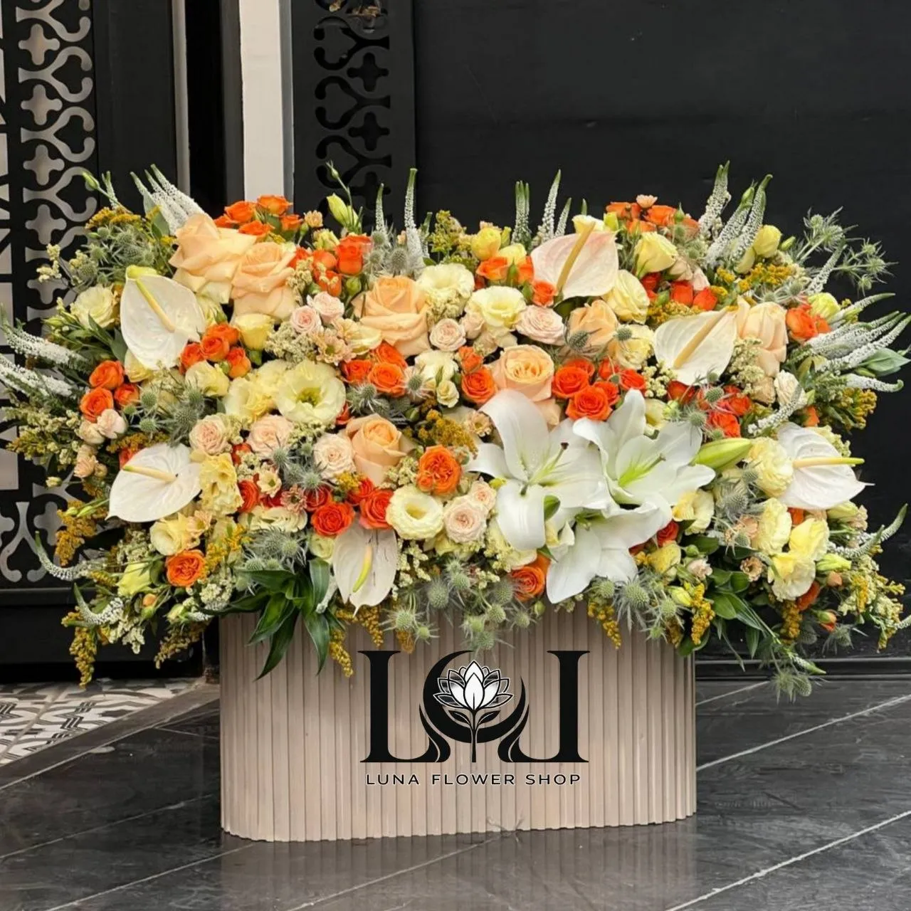 باکس گل طبیعی لیلیوم و آنتوریوم BL199