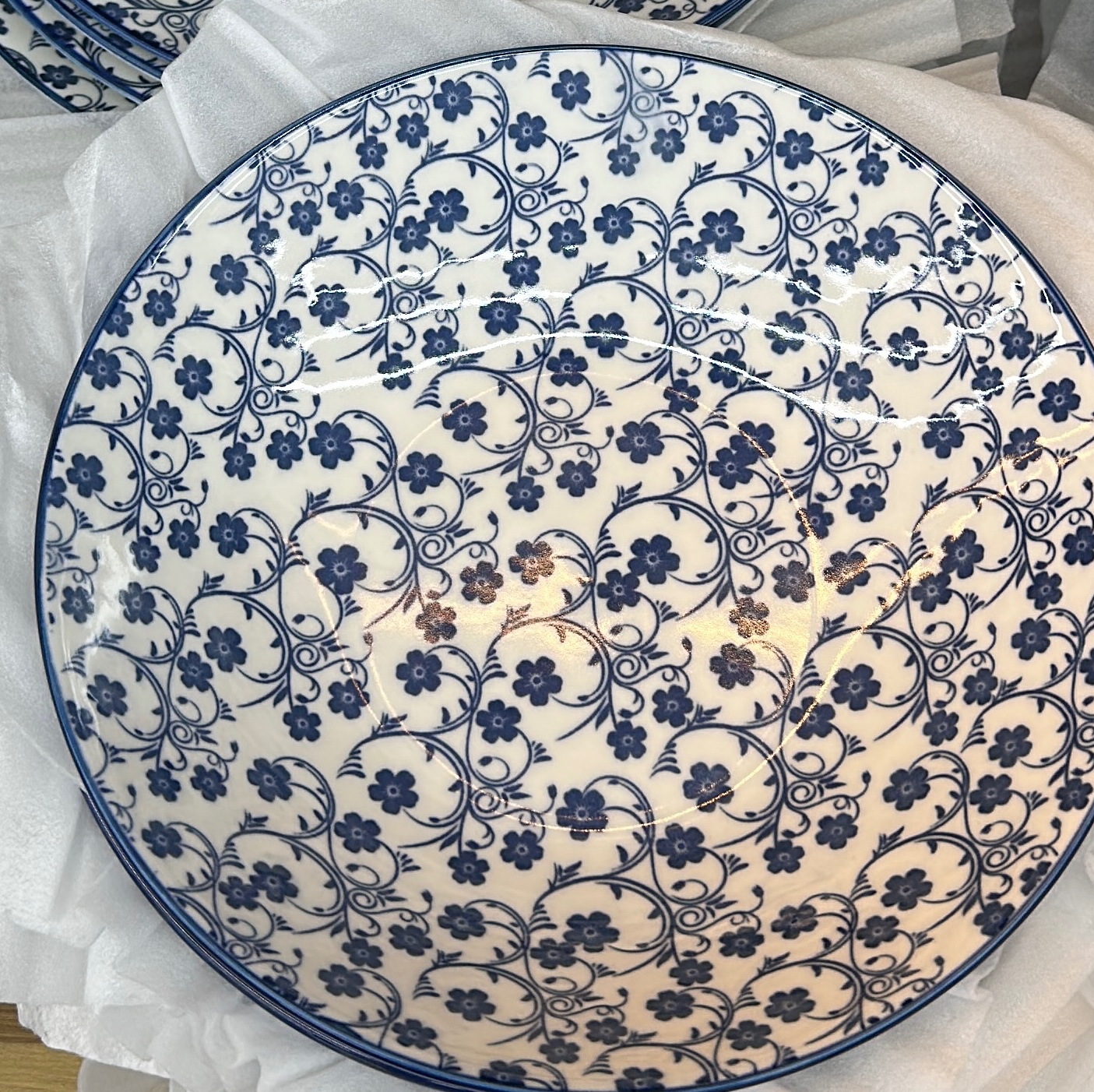 پیش دستی گل ابی 