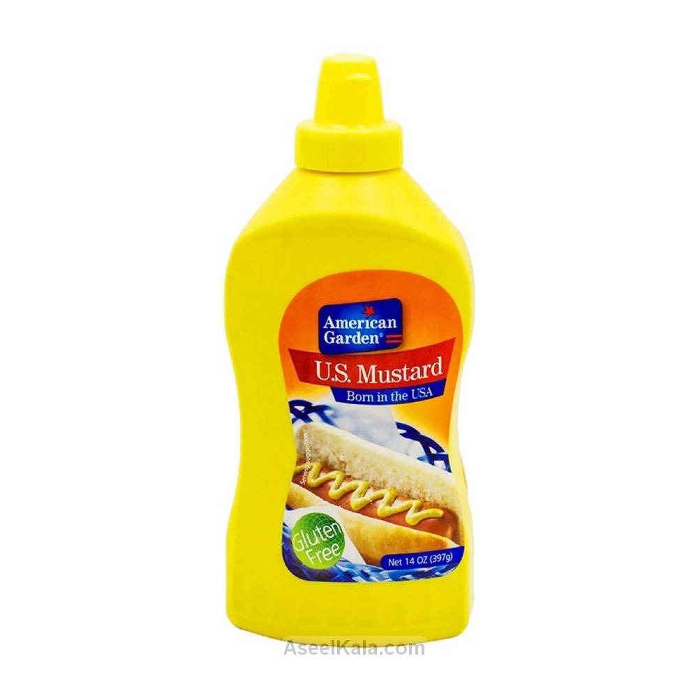سس خردل آمریکن گاردن با طعم ساده وزن 227 گرم - American Garden