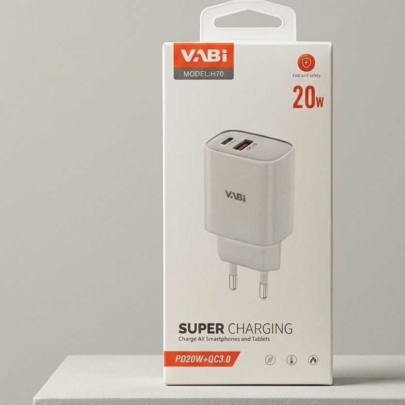 شارژر دیواری 20 وات Vabi مدل H70 مناسب ایفون 