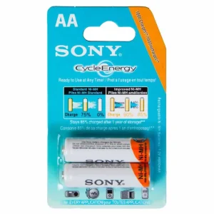 باتری شارژی قلمی سونی مدل Sony NI-MH AA 2500mAh (جفتی)