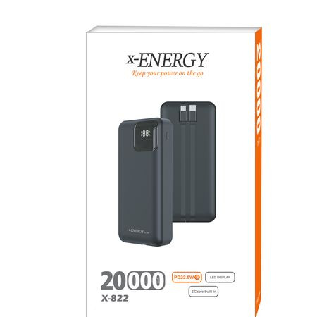 پاور بانک فست شارژ 20000mAh ایکس انرژی مدل X-ENERGY X-822 PD 22.5W