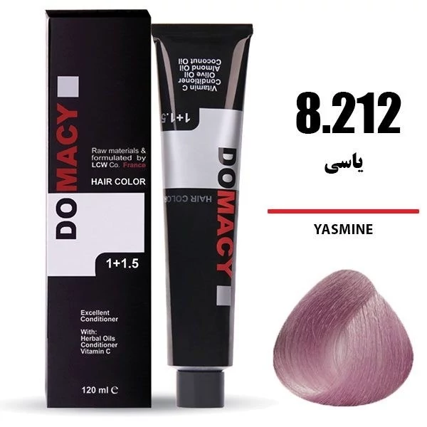 رنگ مو دوماسی شماره 8.212 حجم 120 میلی لیتر یاسی