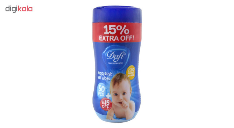 دستمال مرطوب دافی مدل Nappy rash بسته 50 عددی