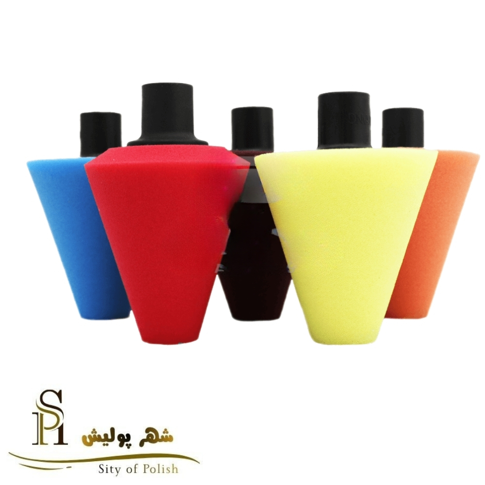 پک 5 عددی پد پولیش مخروطی مخصوص دریل سایز 80 میلیمتری اس پی تی ای (SPTA Cone Polish Pad)