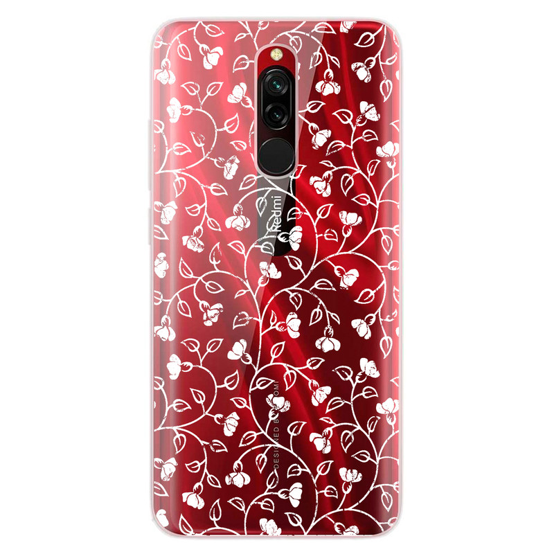 کاور مگافون طرح گل مدل C42-W مناسب برای گوشی موبایل شیائومی Redmi 8