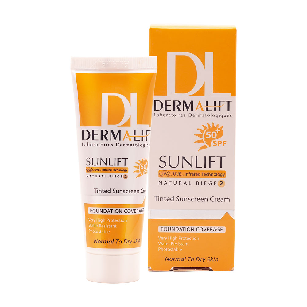 کرم ضد آفتاب درمالیفت مدل SPF50 پوست خشک 2 حجم 40 میلی لیتر