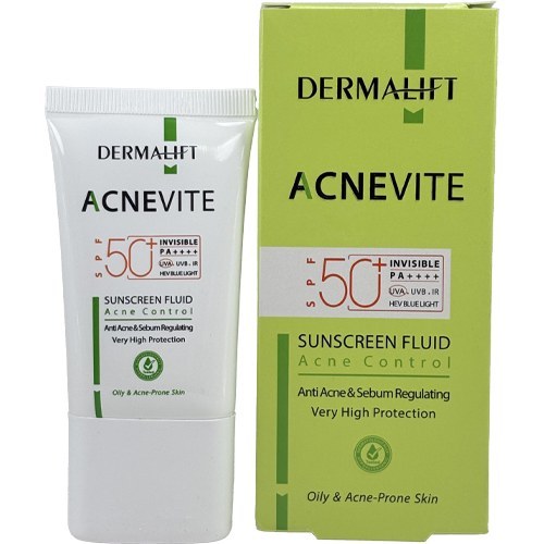 فلوئید ضد آفتاب آکنویت SPF50 درمالیفت (بی رنگ)