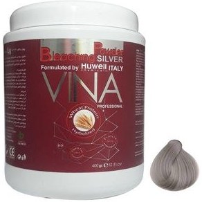 پودر دکلره وینا رنگ نقره ای حجم 400 گرم Vina