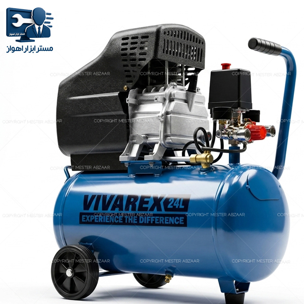 کمپرسور باد 24 لیتری روغنی ویوارکس جدید با گارانتی پمپ هوا مدل VIVAREX VR2425-AC