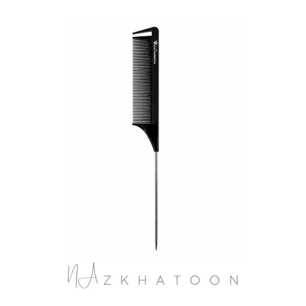 شانه دمباریک وین مدل C22 با دسته فلزی و دندانههای متراکم | WIAN Carbon Fibre Comb C22