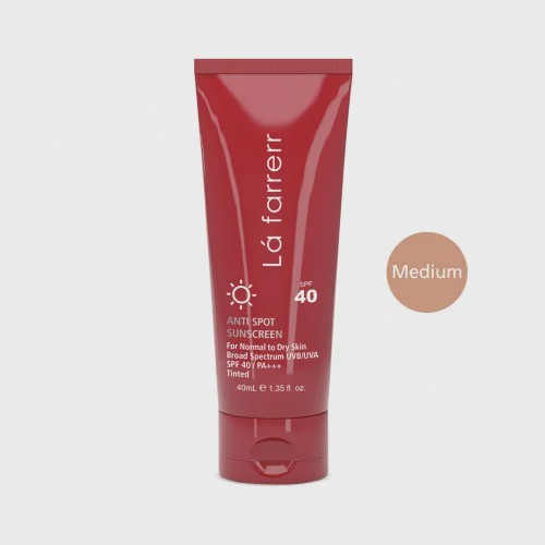 کرم ضدآفتاب و ضدلک رنگی لافارر مدل SPF40-Medium مناسب پوست خشک و معمولی