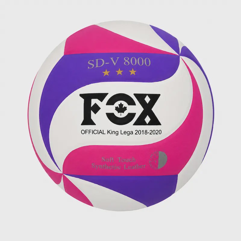 توپ والیبال چرم FOX مدل V8 سه ستاره سایز 5