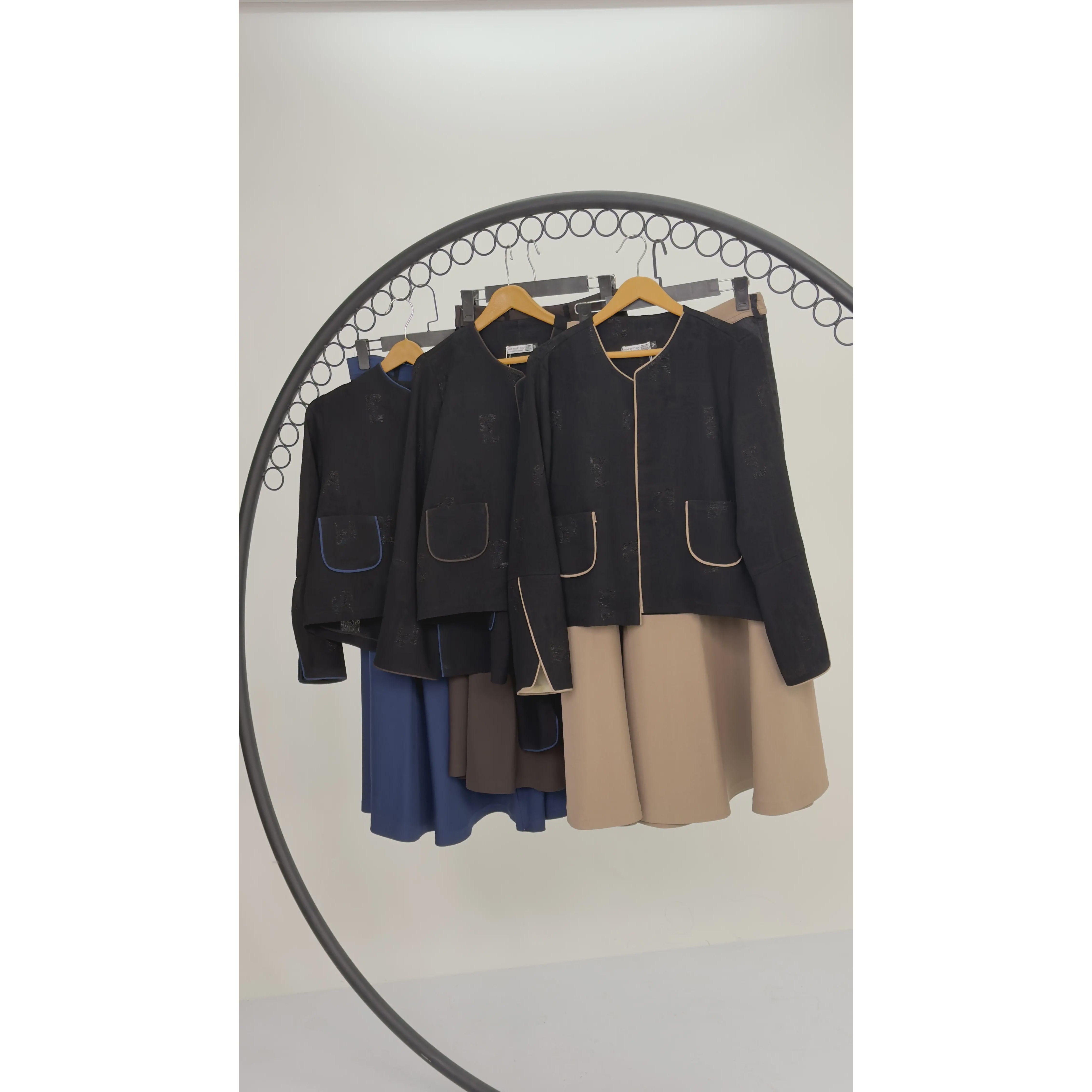 ست کت و دامن ترکیبی مدل رزتی