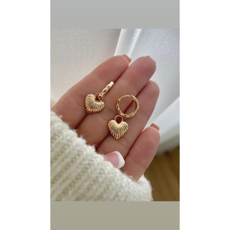 گوشواره قلب آویز ژوپینگ کد 1083
