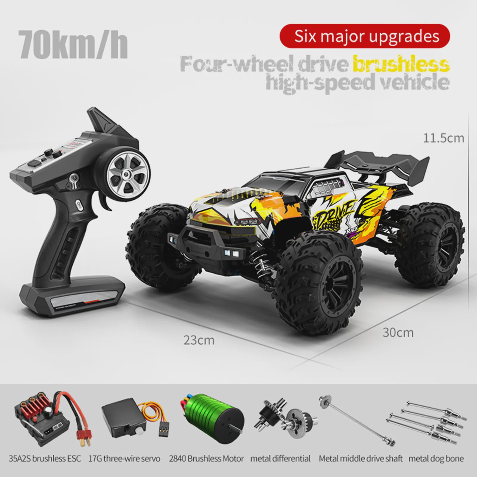 ماشین کنترلی آفرود براشلس سرعت بالا کد 847 116 سرعت 70 kmh