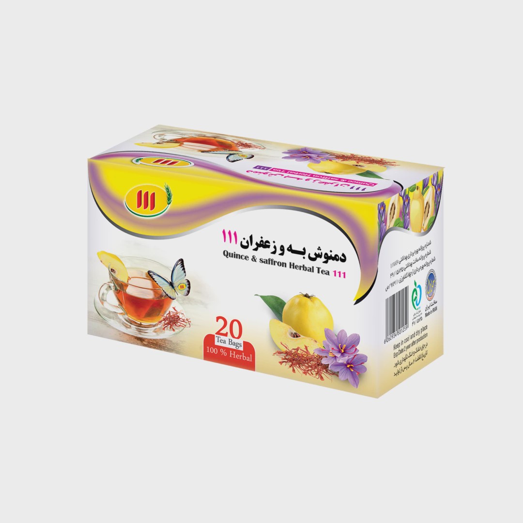 دمنوش به و زعفران 111 - تیبگ 20 عددی