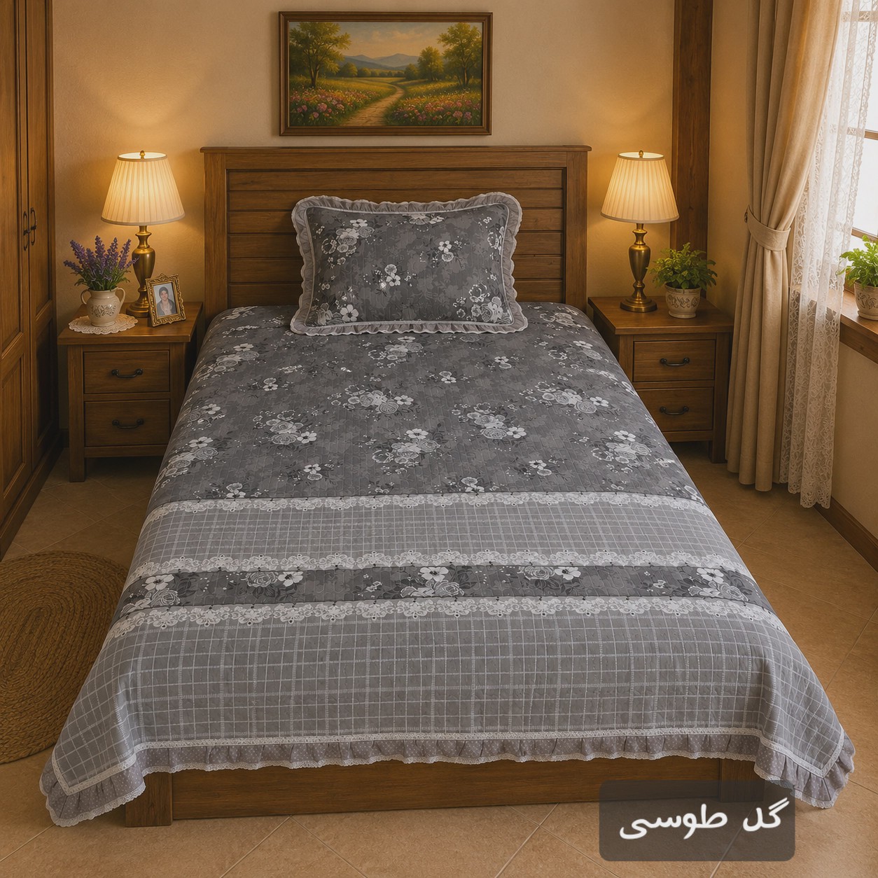 روتختی بهاره پنبه دوزی تکنفره ورونیکا