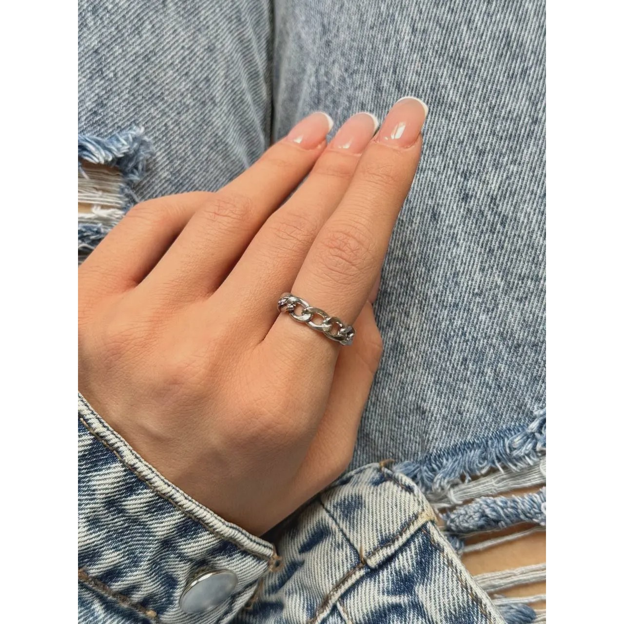انگشتر کارتیه ساده نقره ای