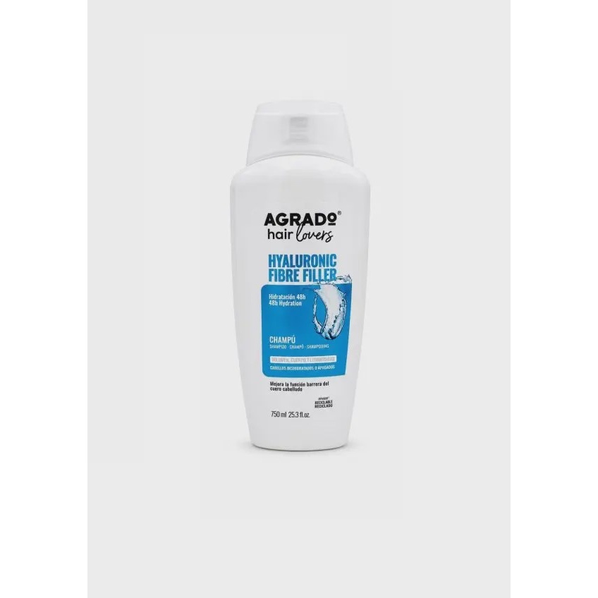 شامپو آگرادو Agrado Hair Lovers Hyaluronic Fibre Filler آبرسان مو حجم 750 میلیلیتر