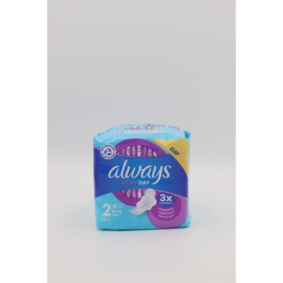 نوار بهداشتی آلویز Always Ultra Day سایز 2 بالدار بسته 11 عددی
