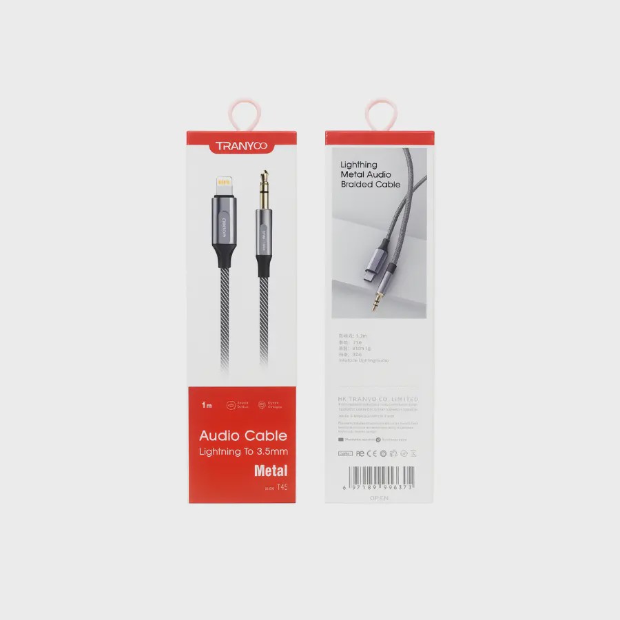 کابل AUX TO LIGHTNING TRANYOO مدل TE-15