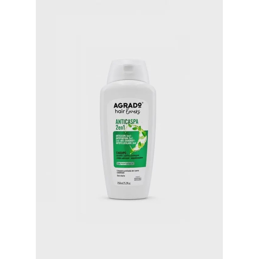 شامپو آگرادو Agrado Hair Lovers Anticaspa 2 در 1 ضد شوره حجم 750 میلیلیتر