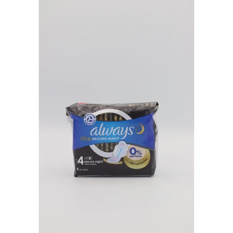نوار بهداشتی آلویز مدل Ultra Secure Night سایز 4 بسته 6 عددی محافظت کامل در طول شب