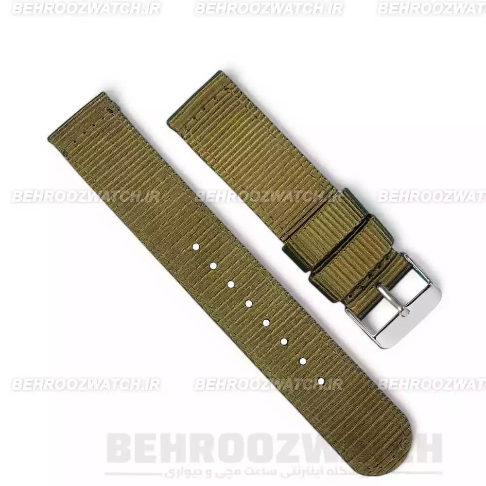 بند ساعت مچی برزنتی زیتونی سیر B.A - استایلی کلاسیک و بادوام
