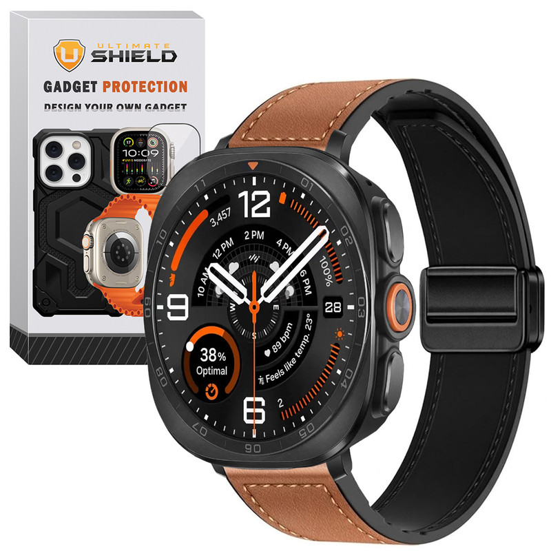 بند آلتیمیت شیلد مدل Sic Leather MG U2 BK مناسب برای ساعت هوشمند سامسونگ Galaxy Watch Ultra 2 2026 47mm - با بهترین ...