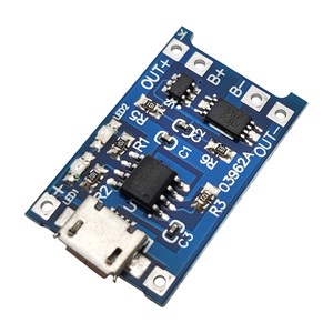 ماژول شارژر و دشارژ باطری لیتیومی TP4056 MICRO USB 1A
