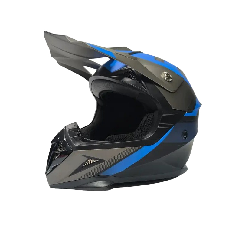 کلاه کاسکت کراسی ردلاین مدل مشکی آبی blue dust کد MSBRL