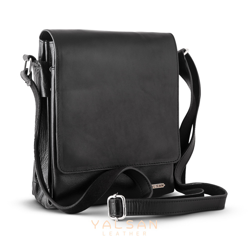 کیف رودوشی مردانه چرم یلسان مدل رادمان کد 044-MC-01 دارای 5 محفظه