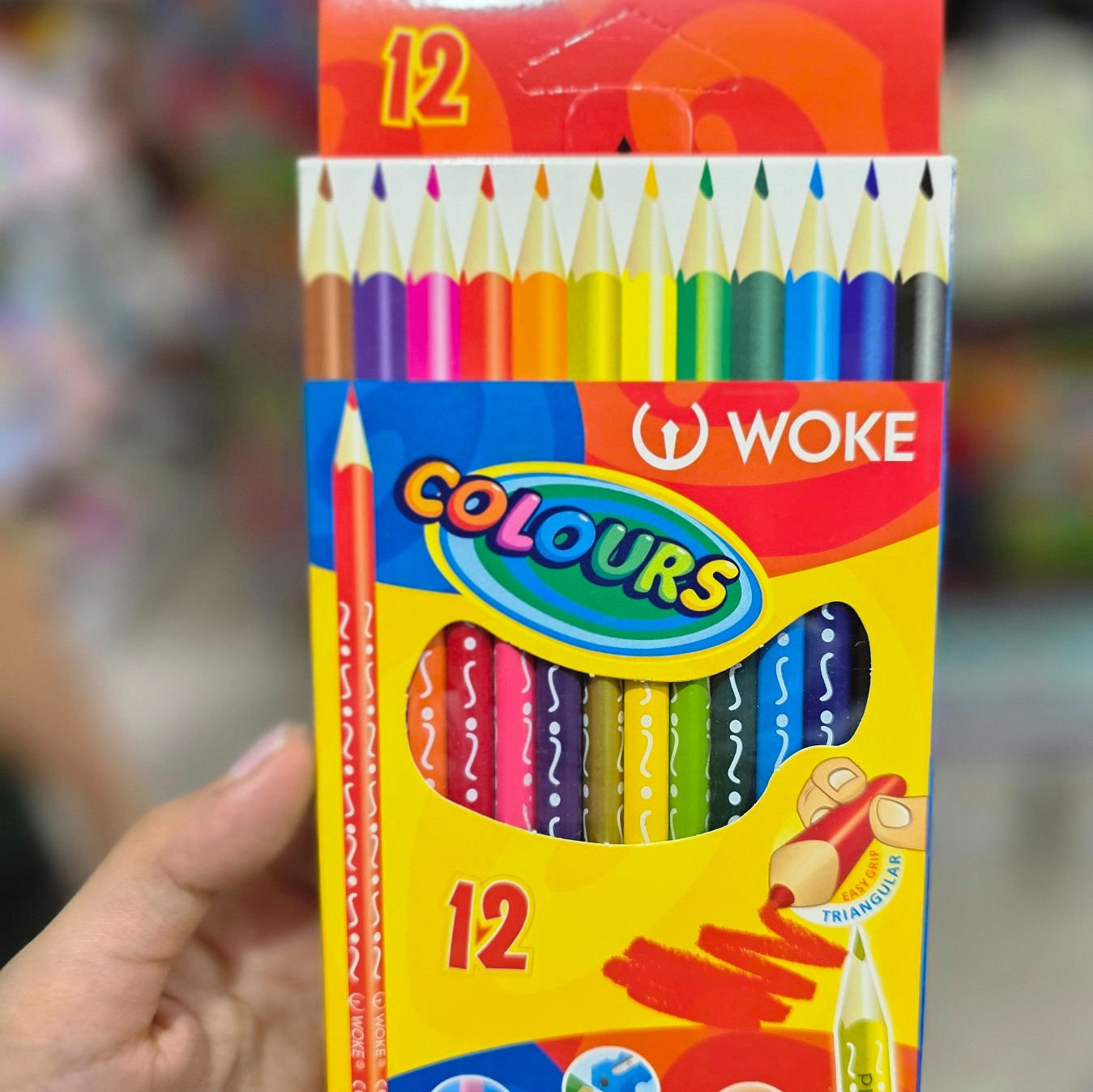 مداد رنگی 12 رنگ ووک WOKE سه گوش