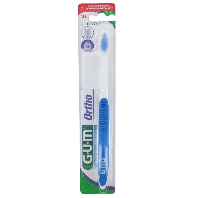 مسواک ارتودنسی جی یو ام GUM مدل 124 برس نرم