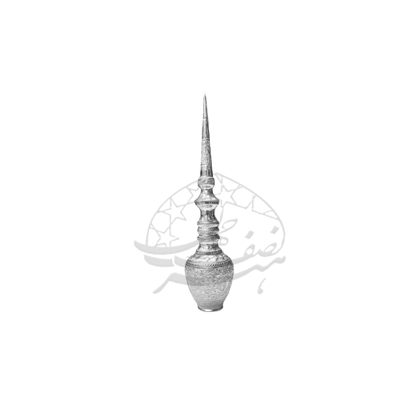 تنگ شاخدار قلم زنی ریز روکش نقره