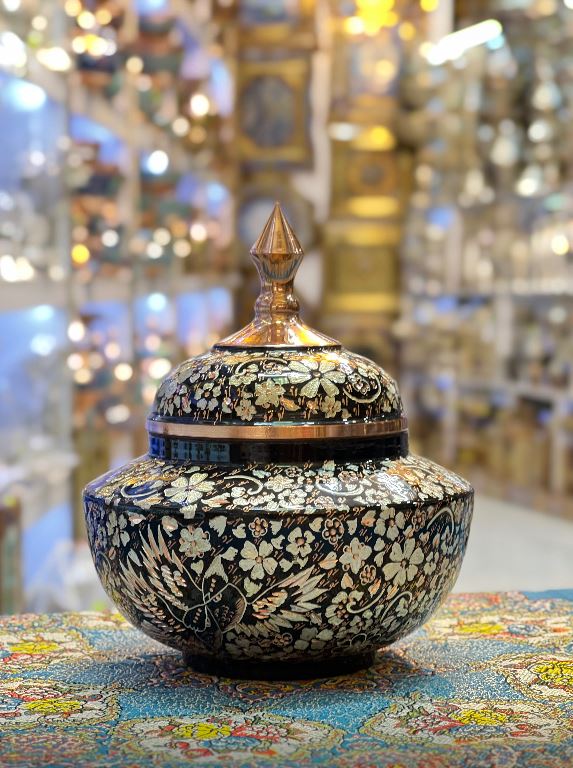 قندان سلجوقی الماس تراش نقره کوب