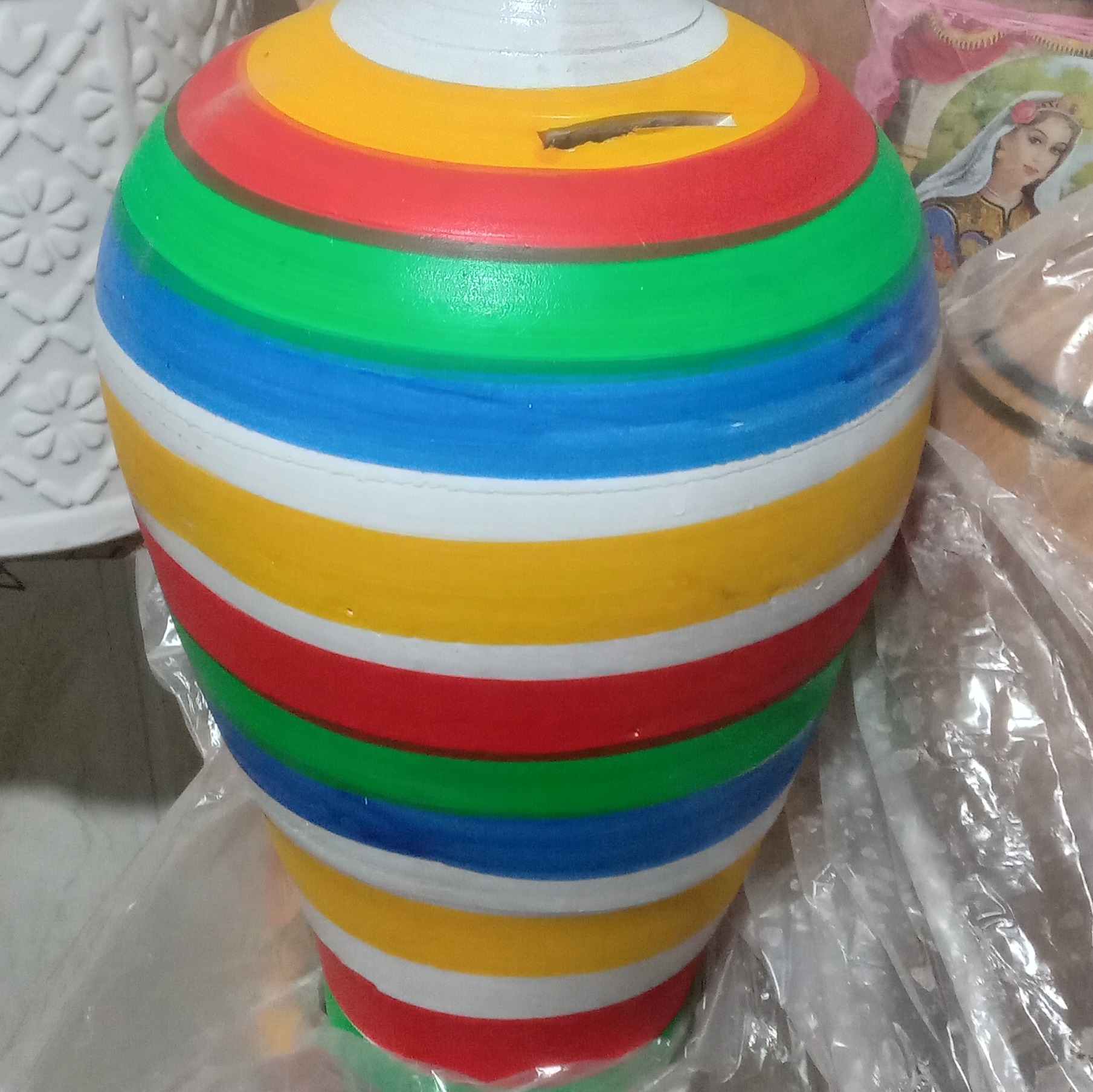 قلک سفالی رنگی