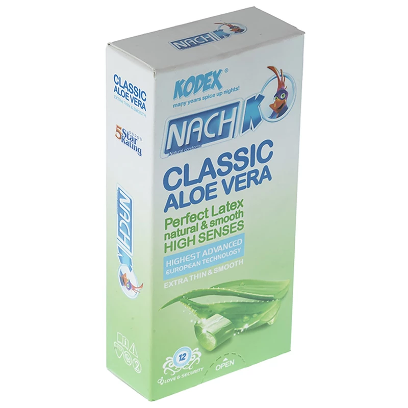 کاندوم کدکس مدل Classic Aloe Vera بسته 12 عددی نارسیس بیوتی