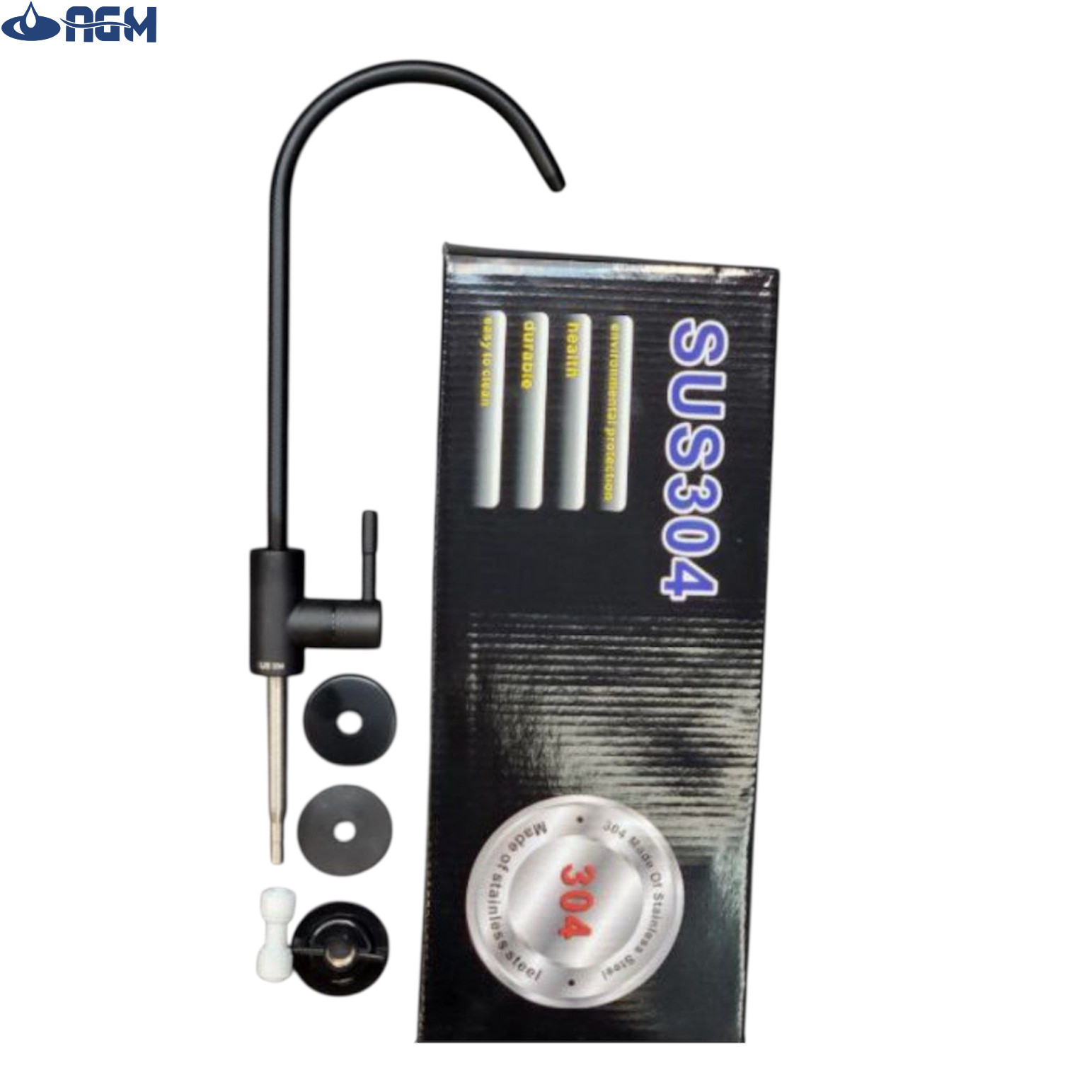 شیر دستگاه تصفیه آب استیل مشکی SUS304