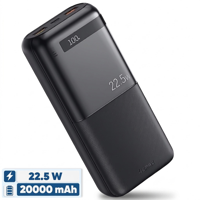 پاوربانک 22.5 وات ریمکس مدل RPP-72 ظرفیت 20000 میلی آمپر ساعت