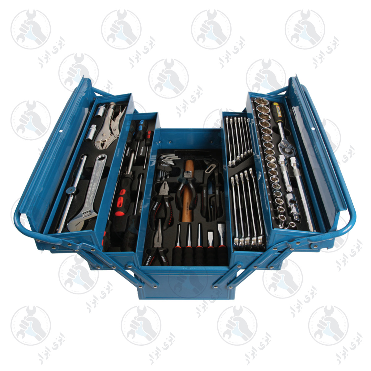 جعبه ابزار کارگاهی فلزی 60 پارچه A-KRAFT کد A924060C