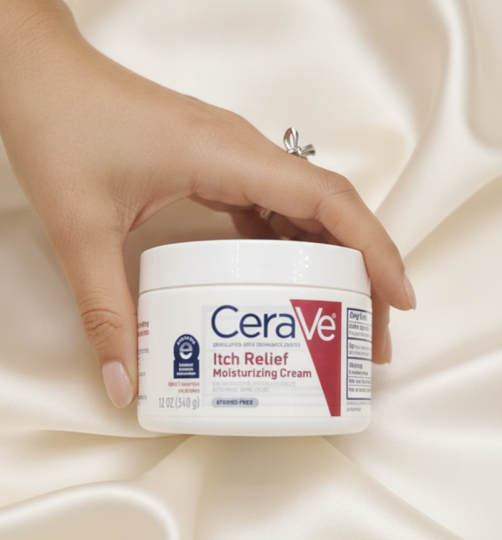 لوسیون کرم مرطوب کننده و ضد خارش سراوی اصل CeraVe مدل Itch Relief تسکین دهنده و بازسازی پوست اگزما