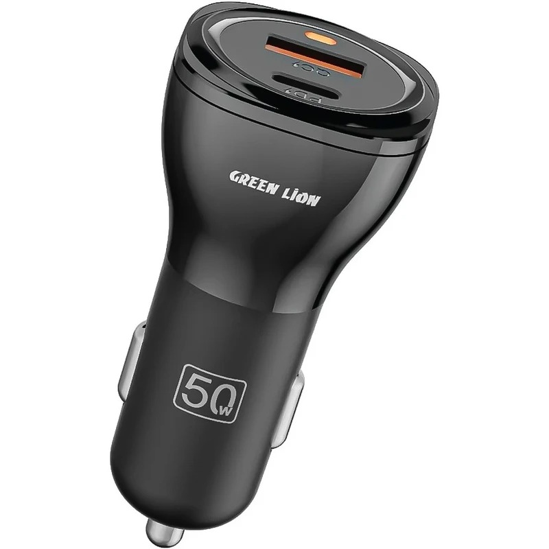 شارژر فندکی 50 وات دو پورت گرین لاین مدل Dual Port Car Charger 50W
