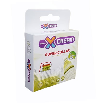 کاندوم خاردار فضایی اره ماهی مدل SUPER COLLAR بسته تک عددی