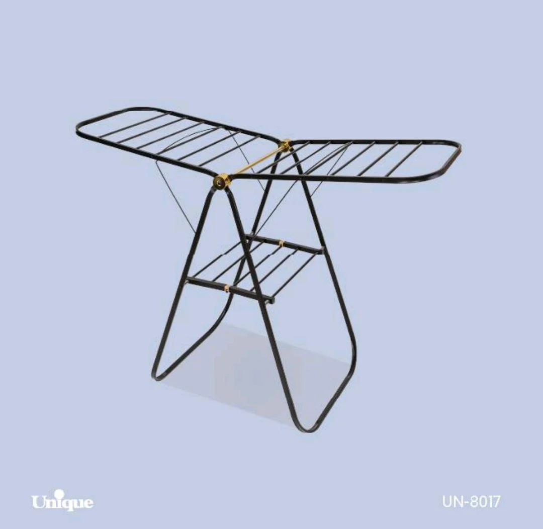 بند رخت فلزی تسمه ای مشکی طلایی یونیک کد UN-8017 (پس کرایه)